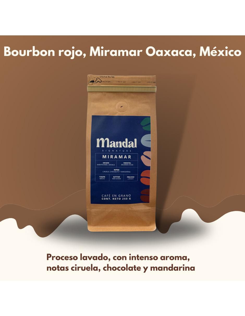 Café de grano sabor chocolate de Oaxaca Miramar 750 g 4