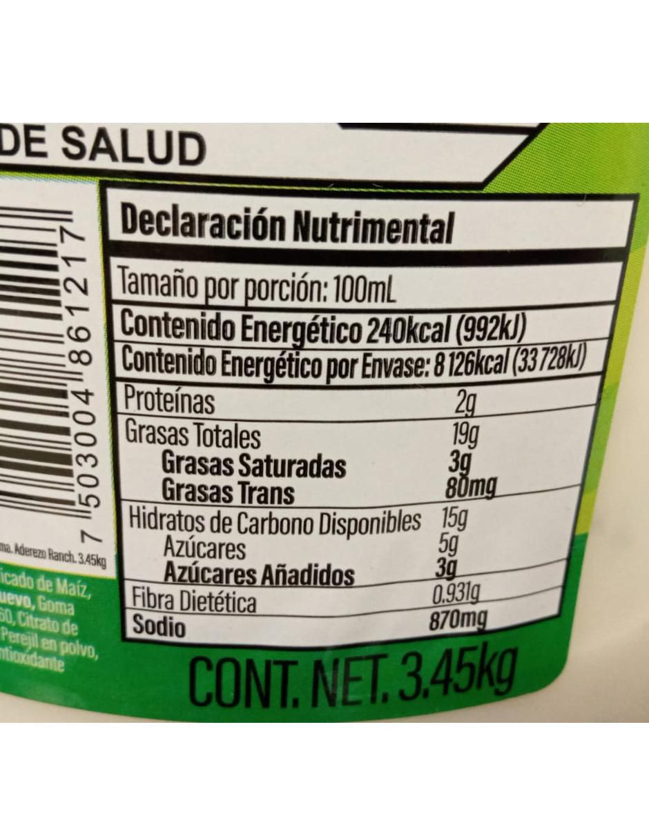 Aderezo sabor ranch 3