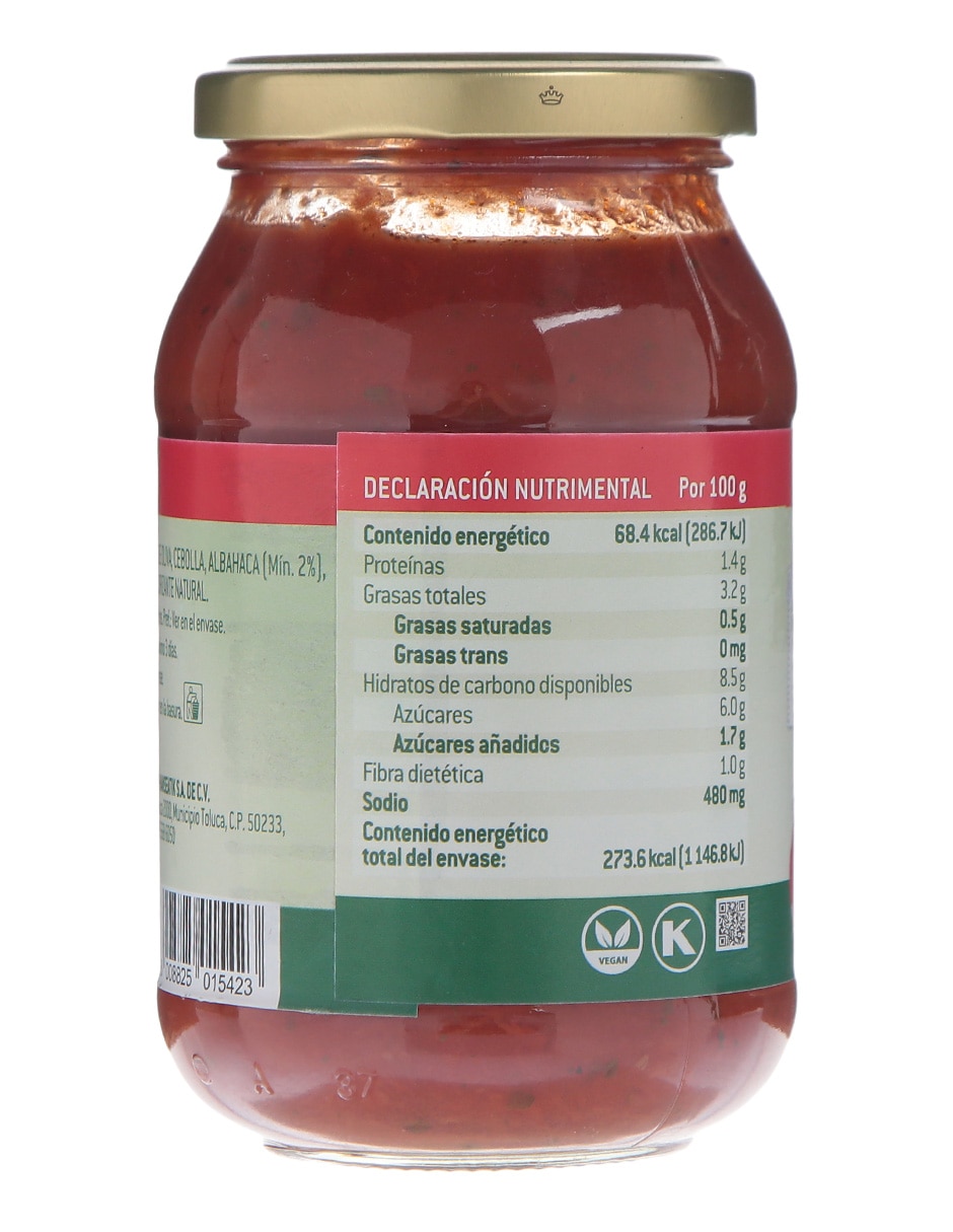 Salsa de tomate Con Albahaca Sugo con Basilico 2