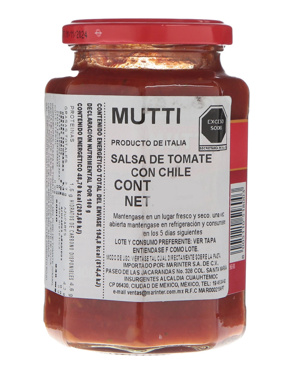 Salsa pasta sabor tomate Con Pizzutello Tomatoes y Clabrian Chilli Pepper 2