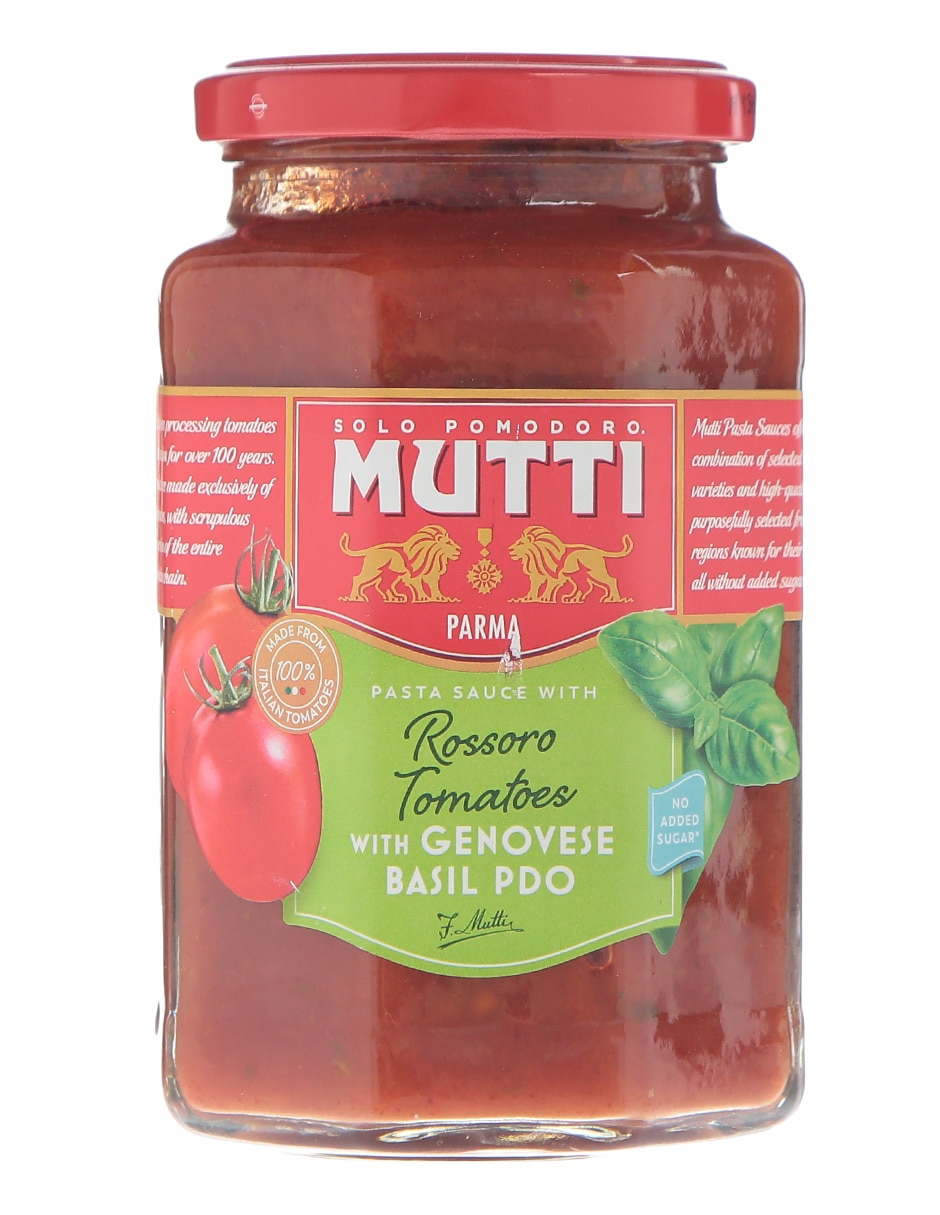Salsa pasta sabor tomate Rossoro tomatoes y Genovese Basil PDO