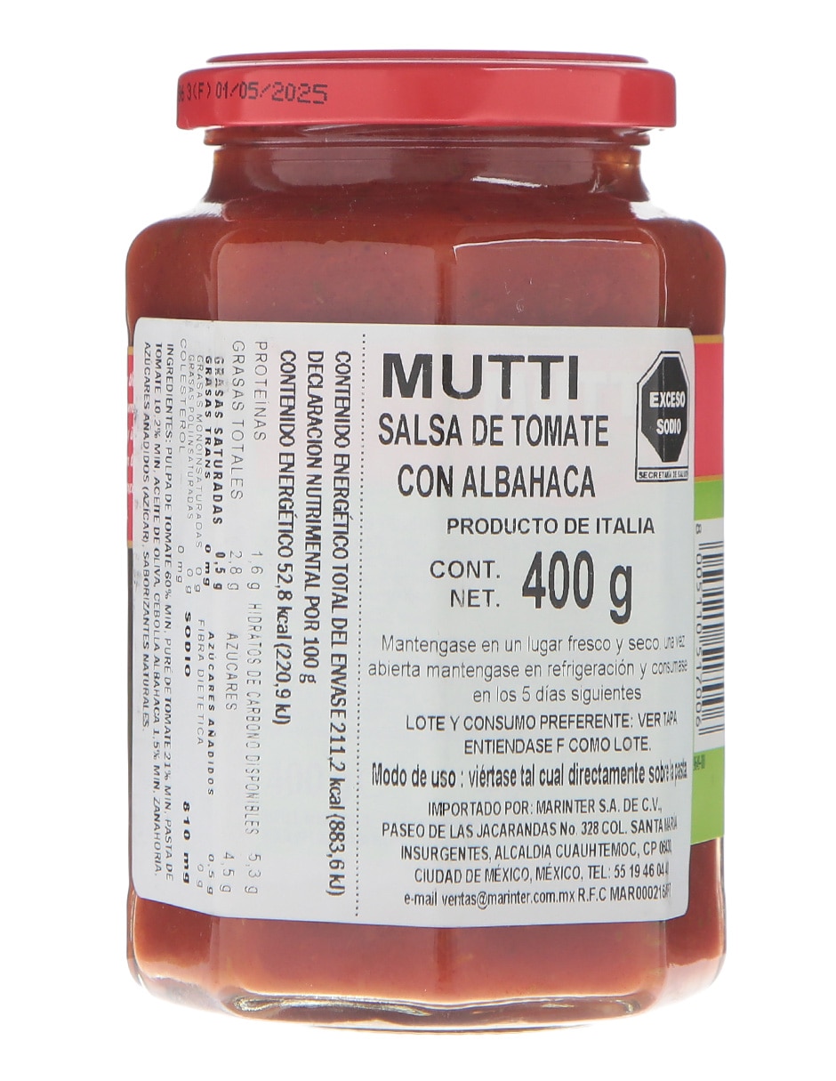 Salsa pasta sabor tomate Rossoro tomatoes y Genovese Basil PDO 2