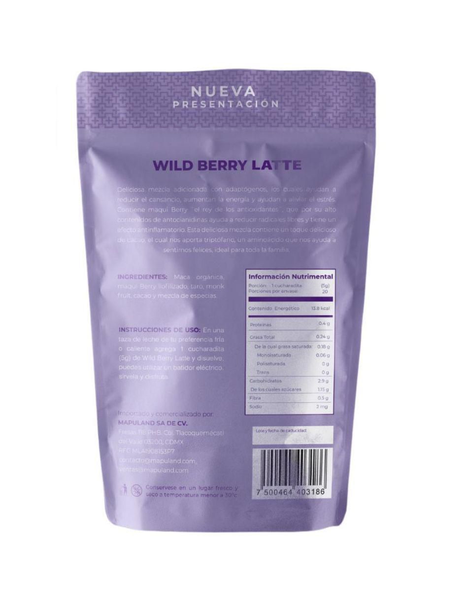 Bebida en polvo Wild Berry Latte de arándano 100 g 2
