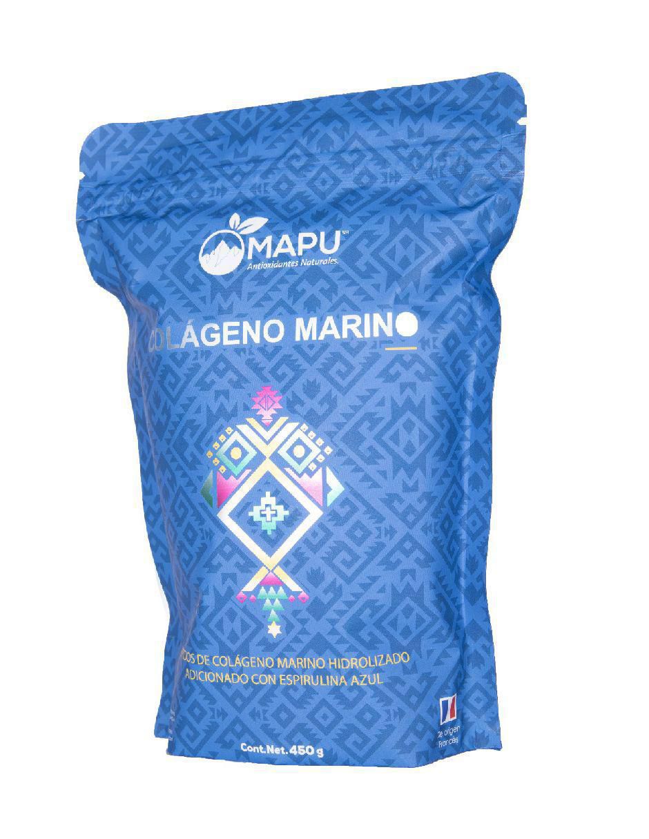 Bebida en polvo Colágeno Marino con Spirulina Azul natural 450 g 2