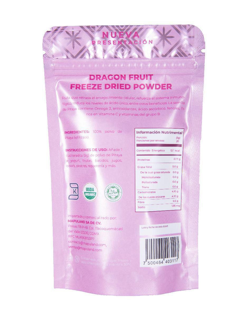 Bebida en polvo Dragon Fruit de pitahaya 100 g 3