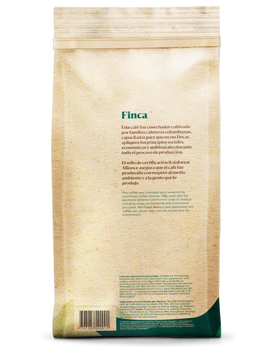 Café de grano sabor limonaria y kiwi de Colombia 454 g 2