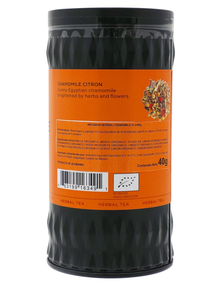 Té manzanilla en flores y frutas deshidratadas Chamomile Citron 40 g 2