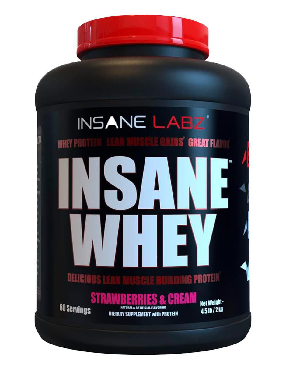 Insane Whey Insane Labz con proteína de suero de leche sabor fresas con crema de 2 kg Insane Whey Insane Labz con proteína de suero de leche sabor fresas con crema de 2 kg