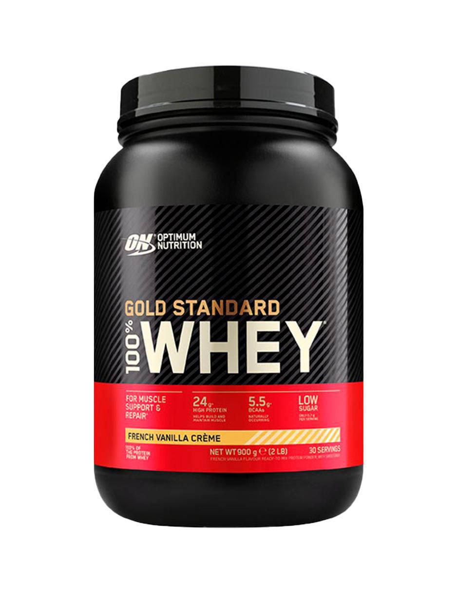 Gold Standard 100% Whey Optimum Nutrition con proteína de suero de leche aislado sabor vainilla