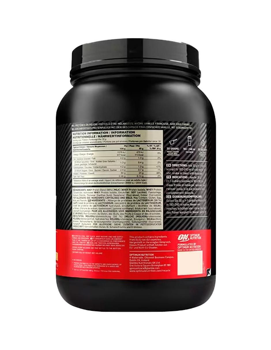 Gold Standard 100% Whey Optimum Nutrition con proteína de suero de leche aislado sabor vainilla 2