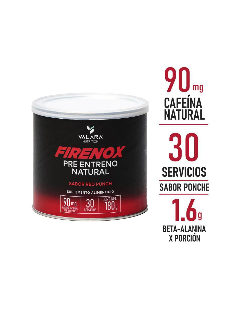 Firenox Pre Entreno con cafeína sabor ponche 2