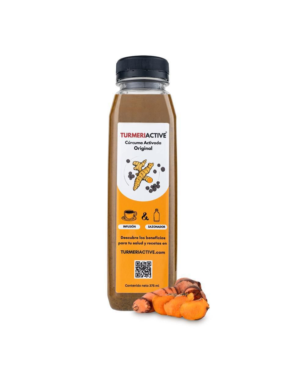 Concentrado Líquido de Cúrcuma Activada con Pimienta Negra y Vinagre de Manzana sabor jengibre de 375 ml Concentrado Líquido de Cúrcuma Activada con Pimienta Negra y Vinagre de Manzana sabor jengibre de 375 ml