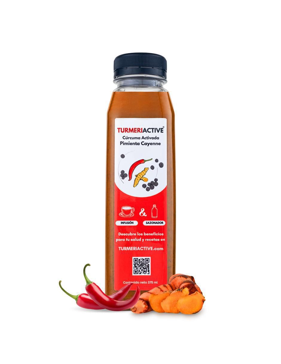 Concentrado Líquido de Cúrcuma Activada con Pimienta Negra y Vinagre de Manzana sabor jengibre de 375 ml Concentrado Líquido de Cúrcuma Activada con Pimienta Negra y Vinagre de Manzana sabor jengibre de 375 ml