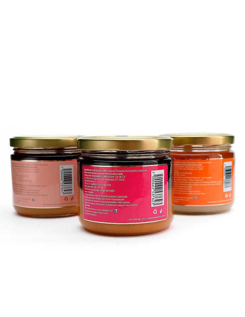 Kit de tres mieles 100% orgánicas. Miel floración de azahar, miel textura mantequilla y miel floración de varaduz Ceimayá 3