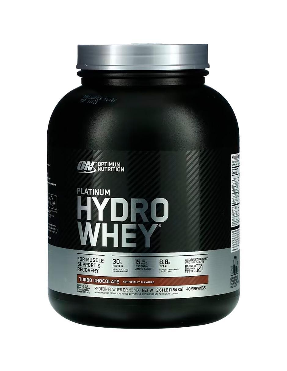 Platinum Hydro Whey Optimum Nutrition con proteína de suero de leche sabor chocolate Platinum Hydro Whey Optimum Nutrition con proteína de suero de leche sabor chocolate