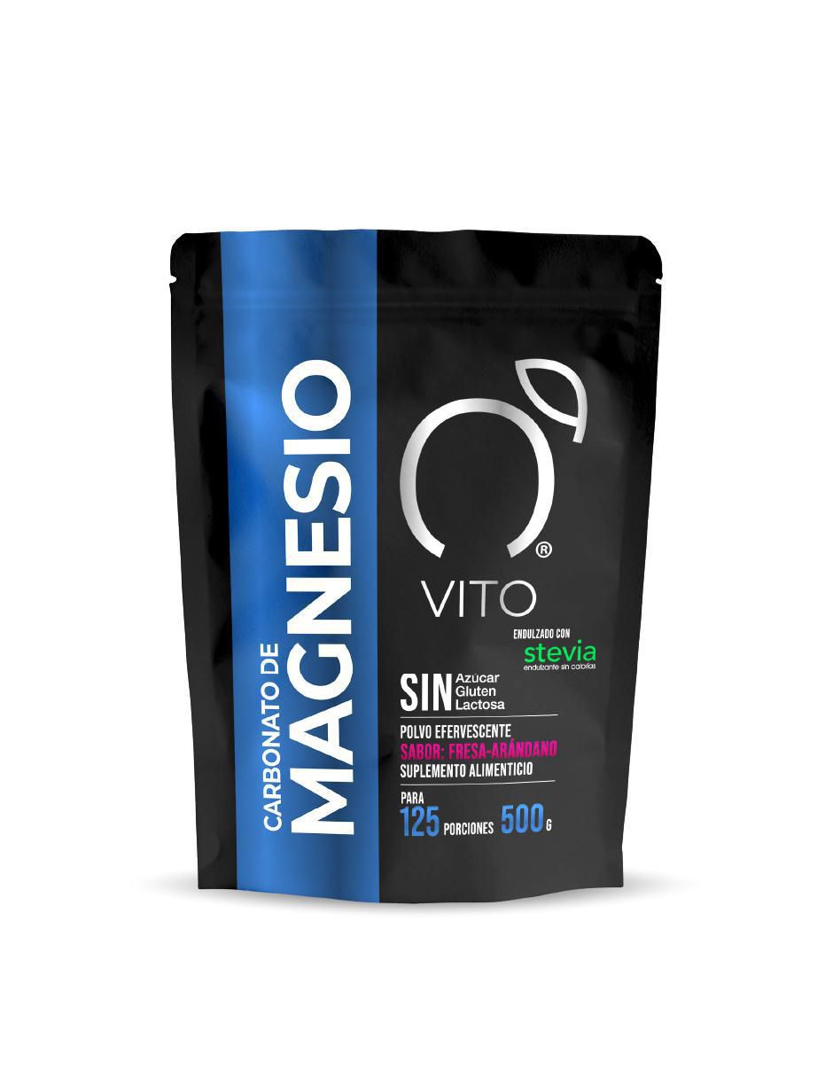 Carbonato de Magnesio VITO con citrato de magnesio sabor fresa y arándano