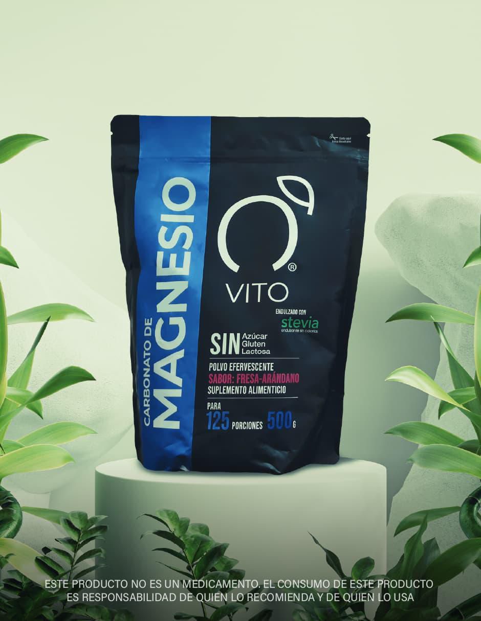 Carbonato de Magnesio VITO con citrato de magnesio sabor fresa y arándano 6