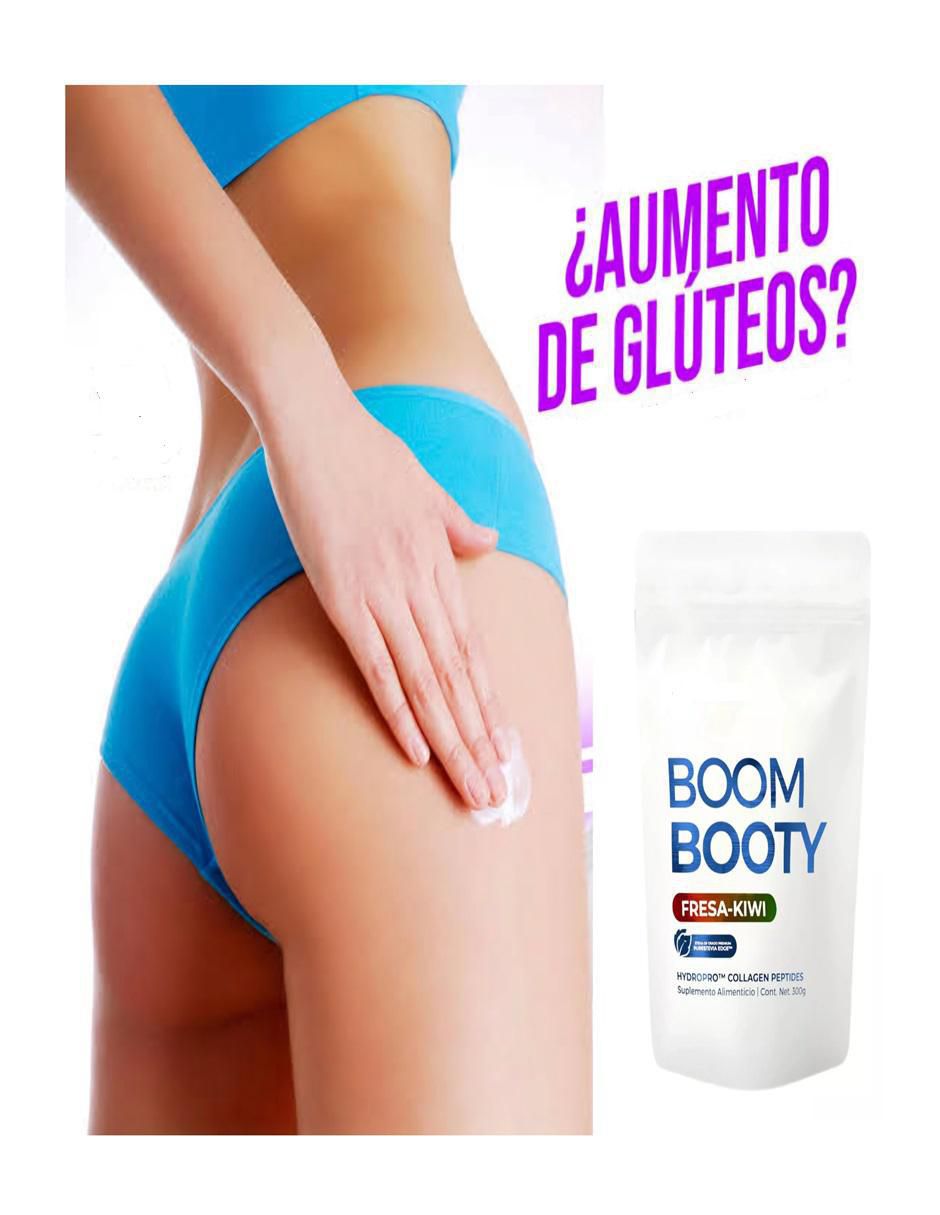 Boom Booty Colágeno Voluminizador de glúteos con péptidos sabor fresa 3