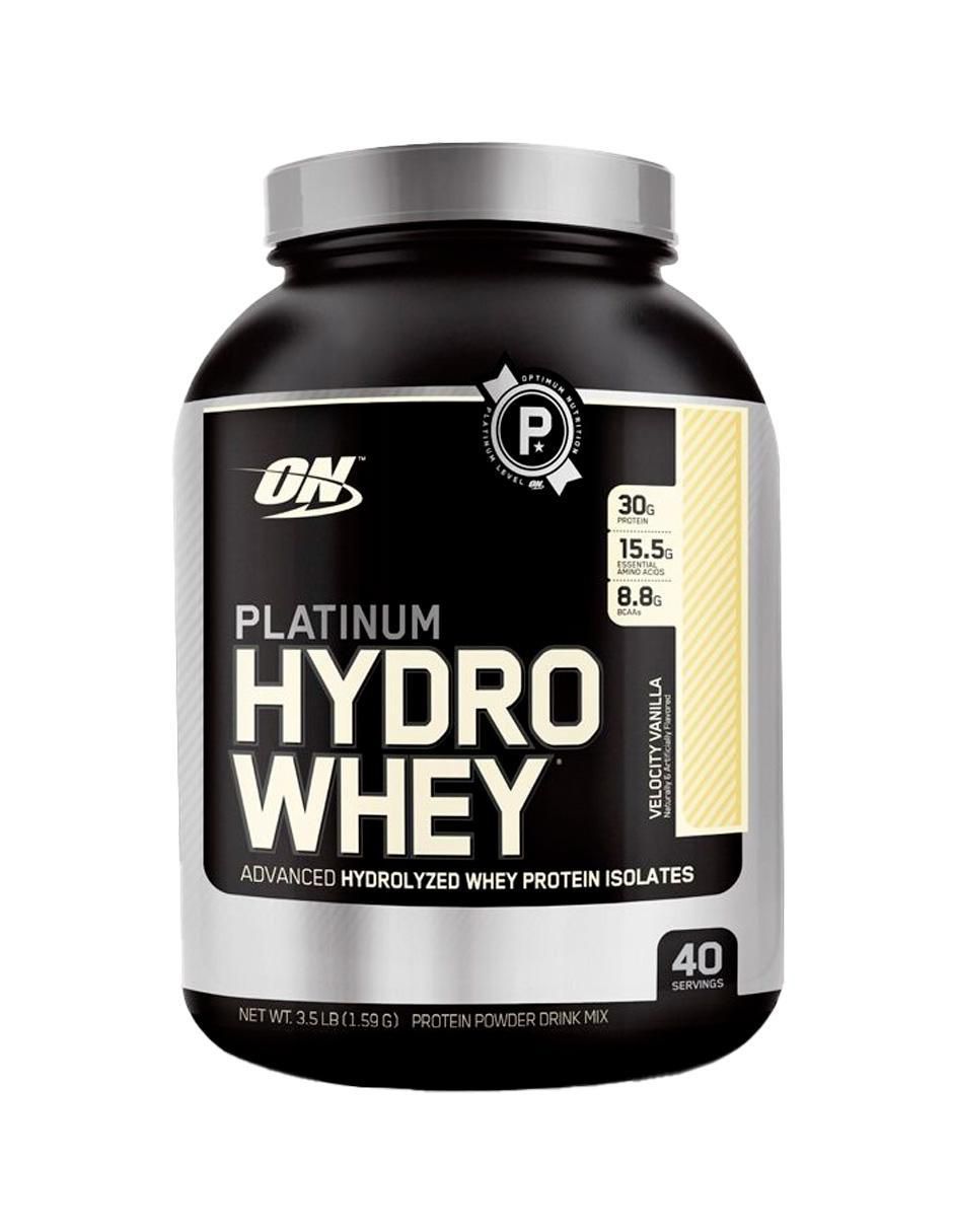 Platinum Hydro Whey Optimum Nutrition con proteína de suero de leche sabor vainilla Platinum Hydro Whey Optimum Nutrition con proteína de suero de leche sabor vainilla