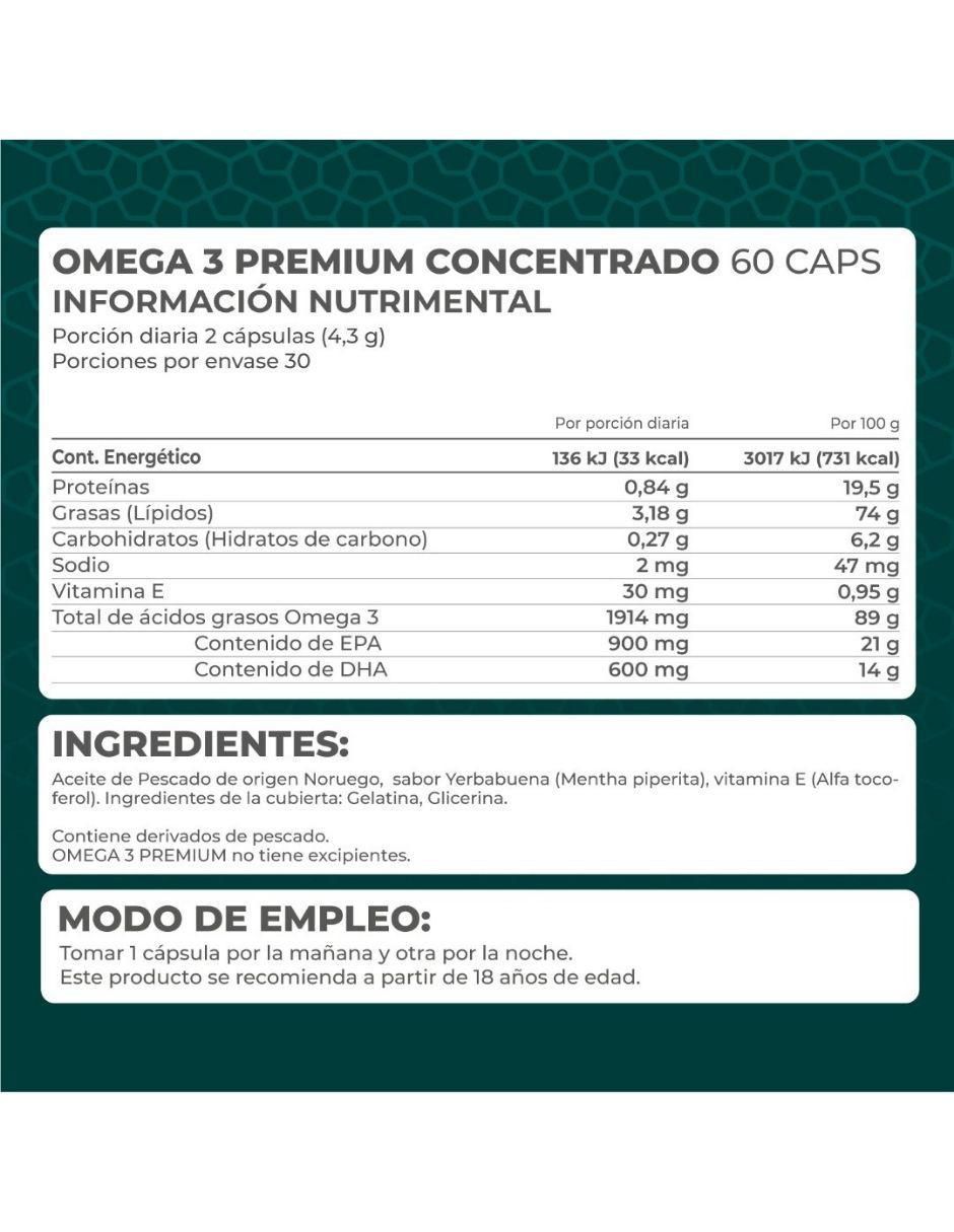 Set de suplementos alimenticios Omega 3 Premium 60 cápsulas 2