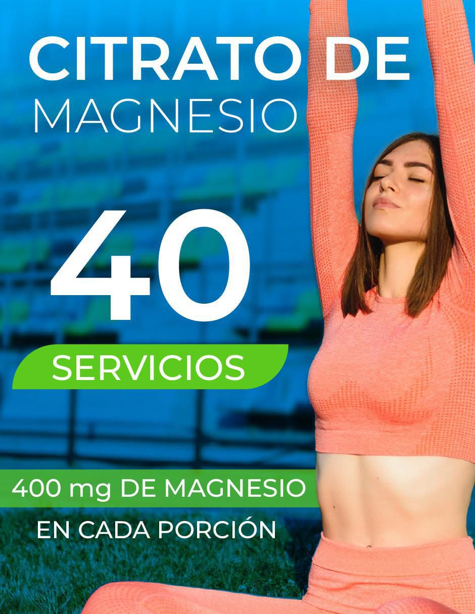 Citrato de Magnesio | 400 mg – (40 Porciones) | Suplemento de Magnesio de 400 cápsulas 3