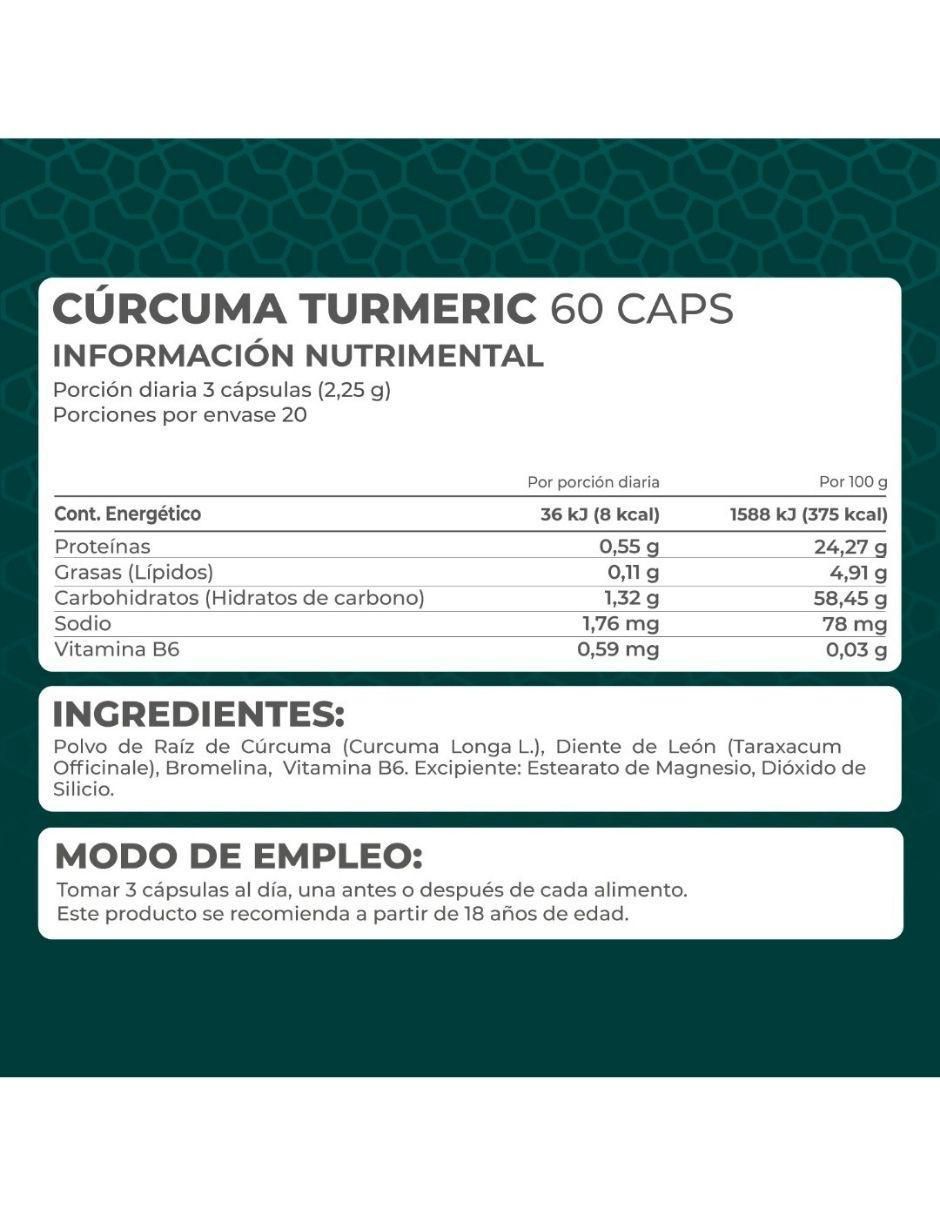 Kit de suplementos alimenticios Cúrcuma Turmeric de 750 mg - Pronat 8