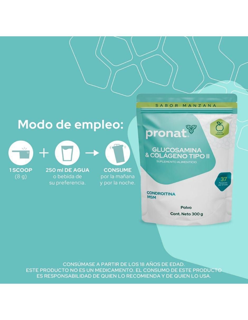 Kit de suplementos alimenticios Glucosamina & Colágeno Tipo 2 - Pronat 3