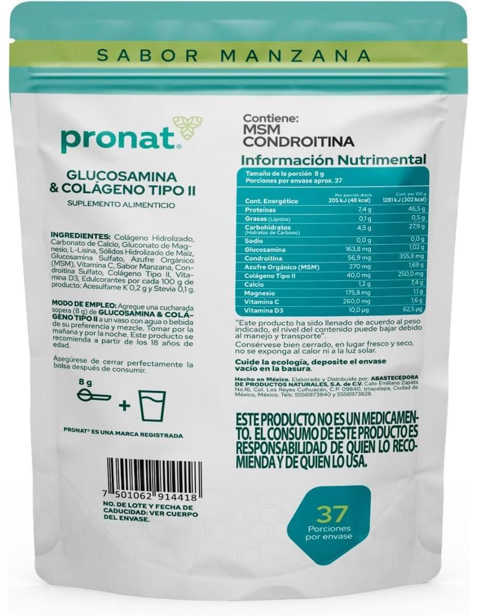 Kit de suplementos alimenticios Glucosamina & Colágeno Tipo 2 - Pronat 6