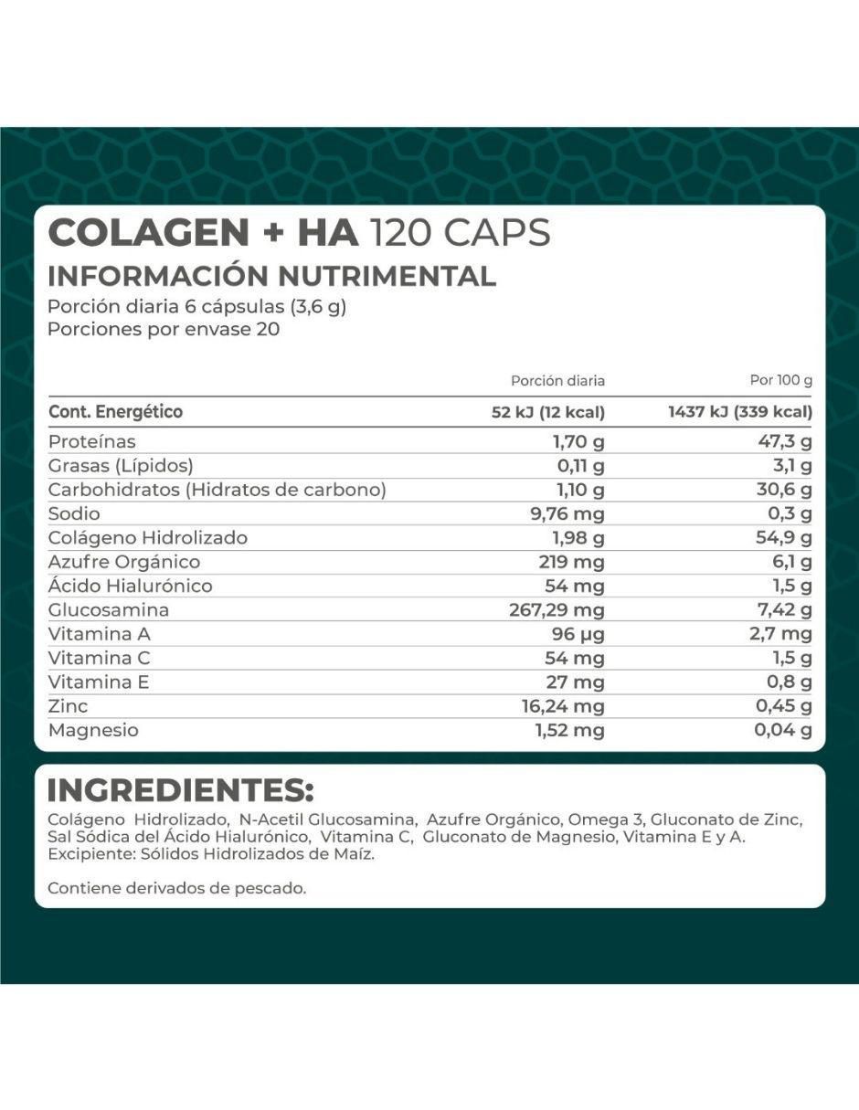 Kit de suplementos alimenticios Colágeno Hidrolizado +ha 120 Caps - Pronat 3