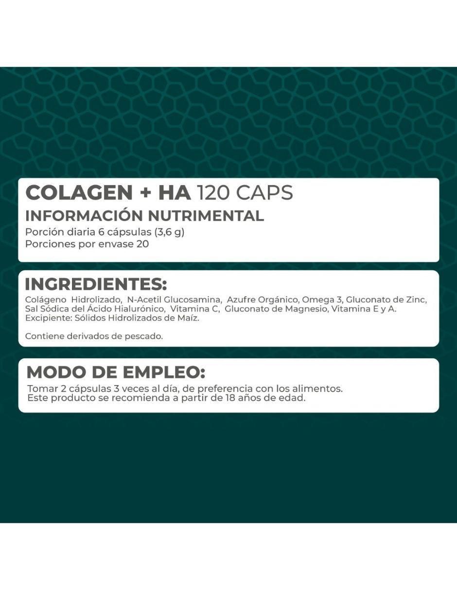 Kit de suplementos alimenticios Colágeno Hidrolizado +ha 120 Caps - Pronat 4