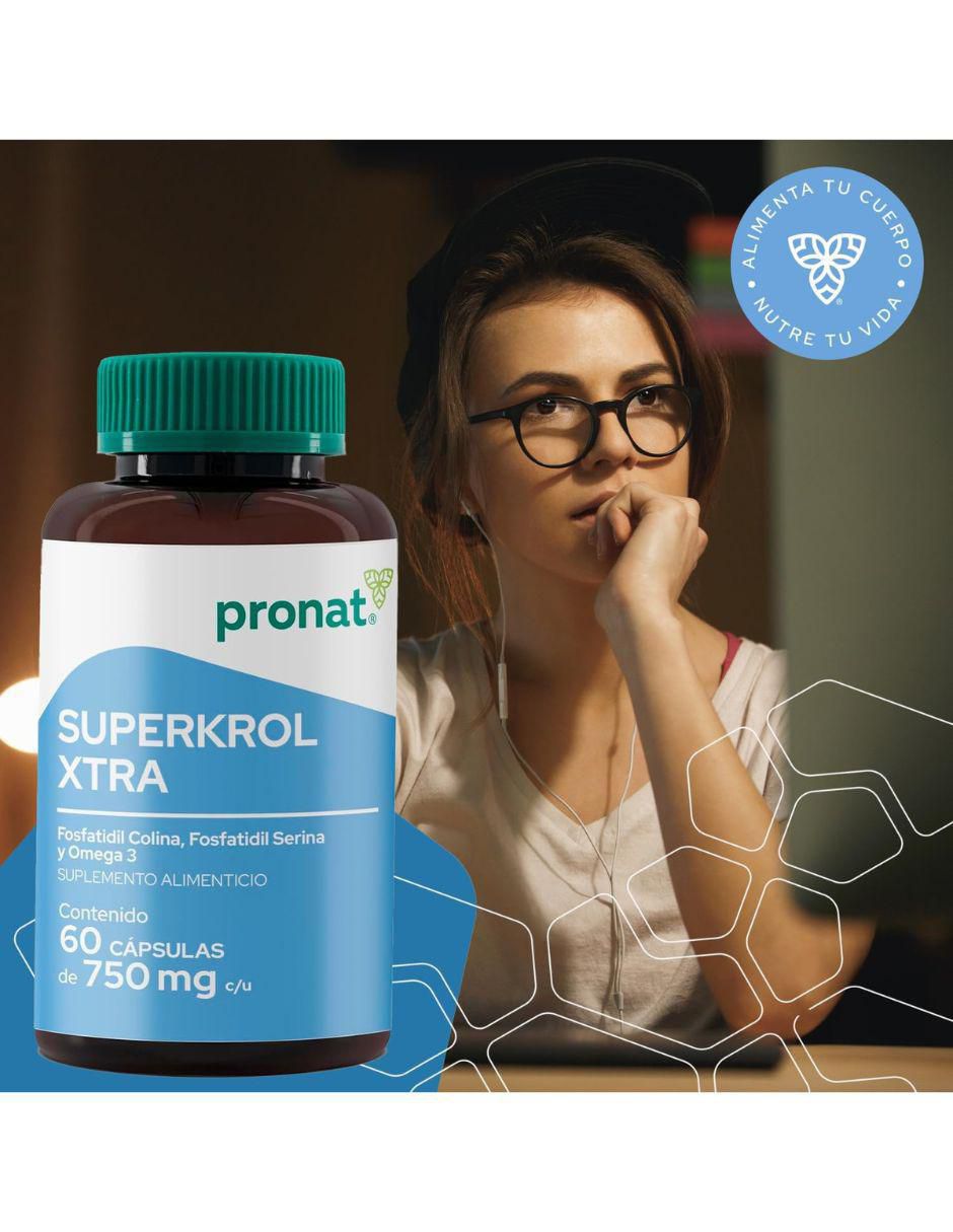 Kit de suplementos alimenticios Superkrol Xtra 60 Cápsulas - Pronat 4
