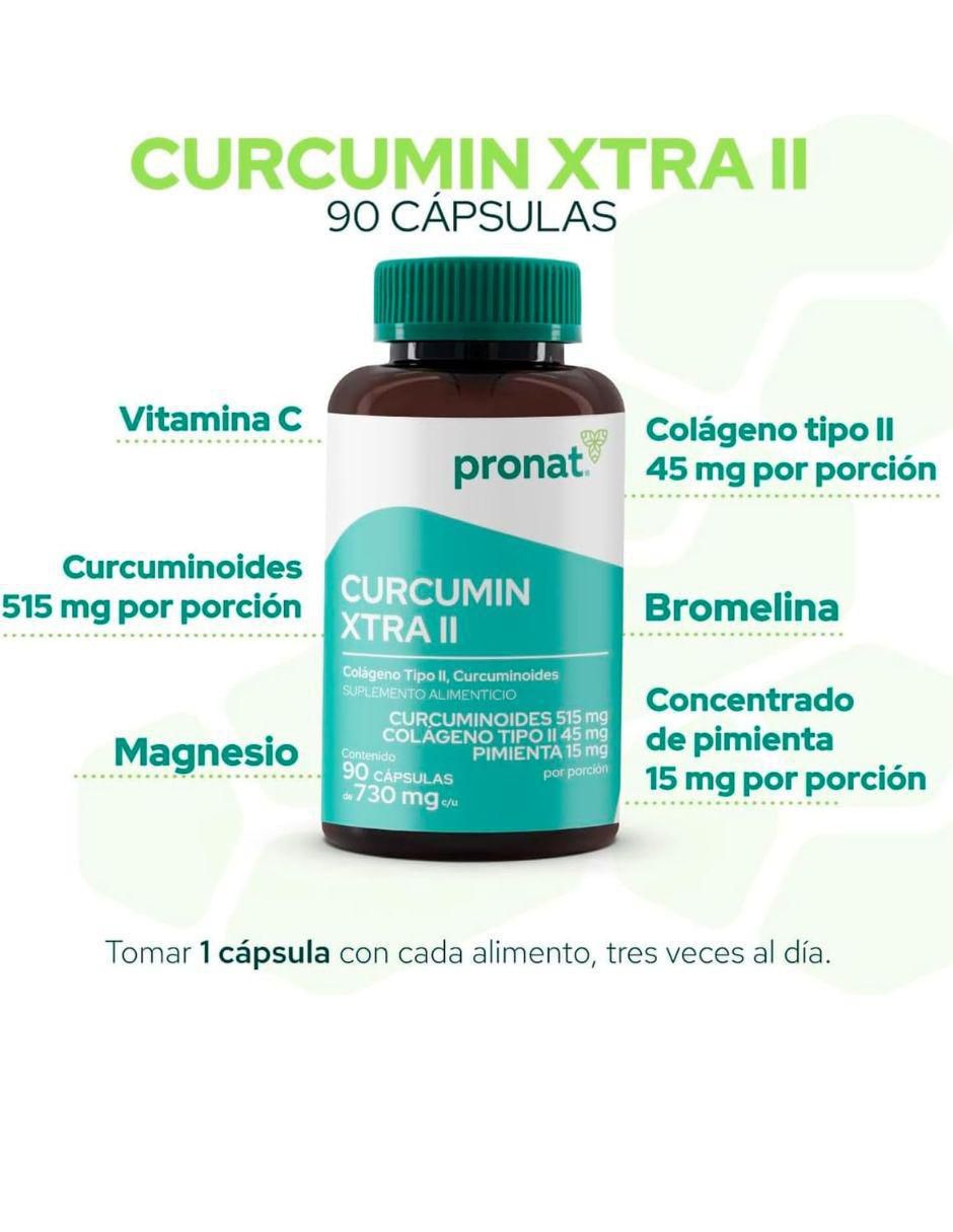 Kit de suplementos alimenticios Curcumin Xtra Colágeno Tipo 2 - Pronat 3