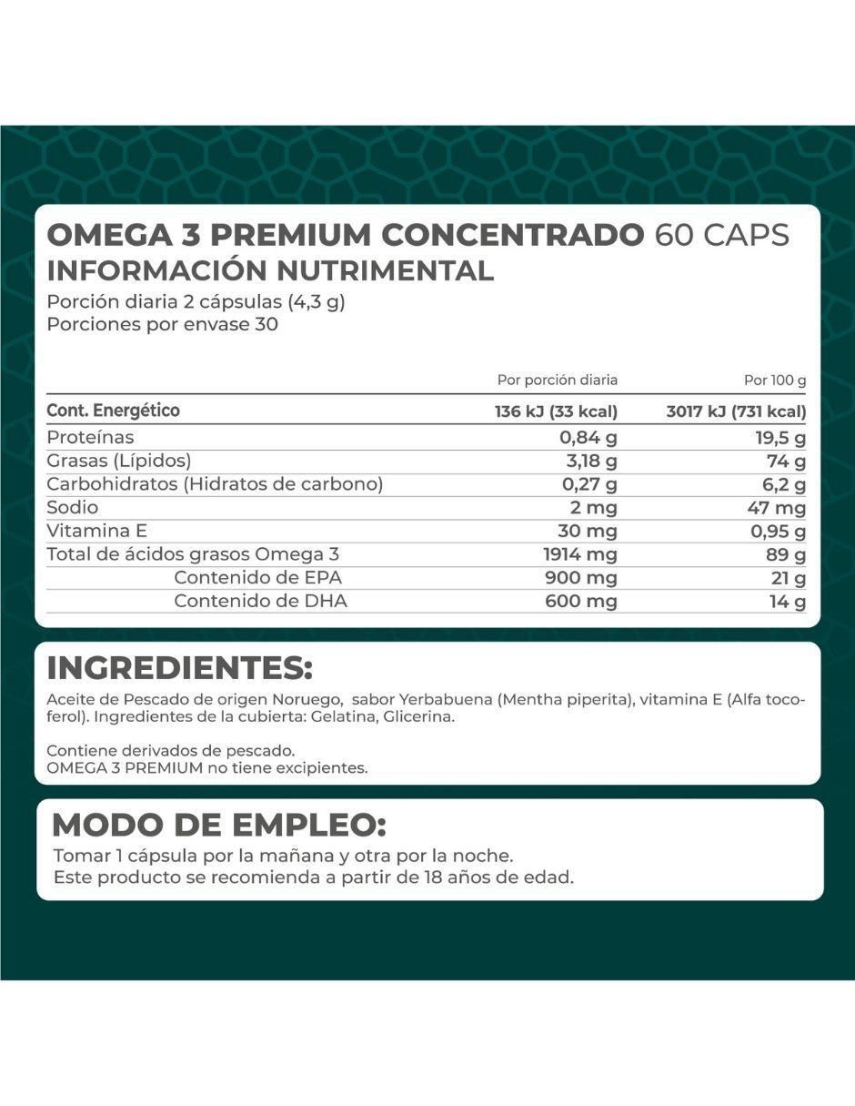 Kit de suplementos alimenticios Omega 3 Premium 60 Cápsulas - Pronat 2