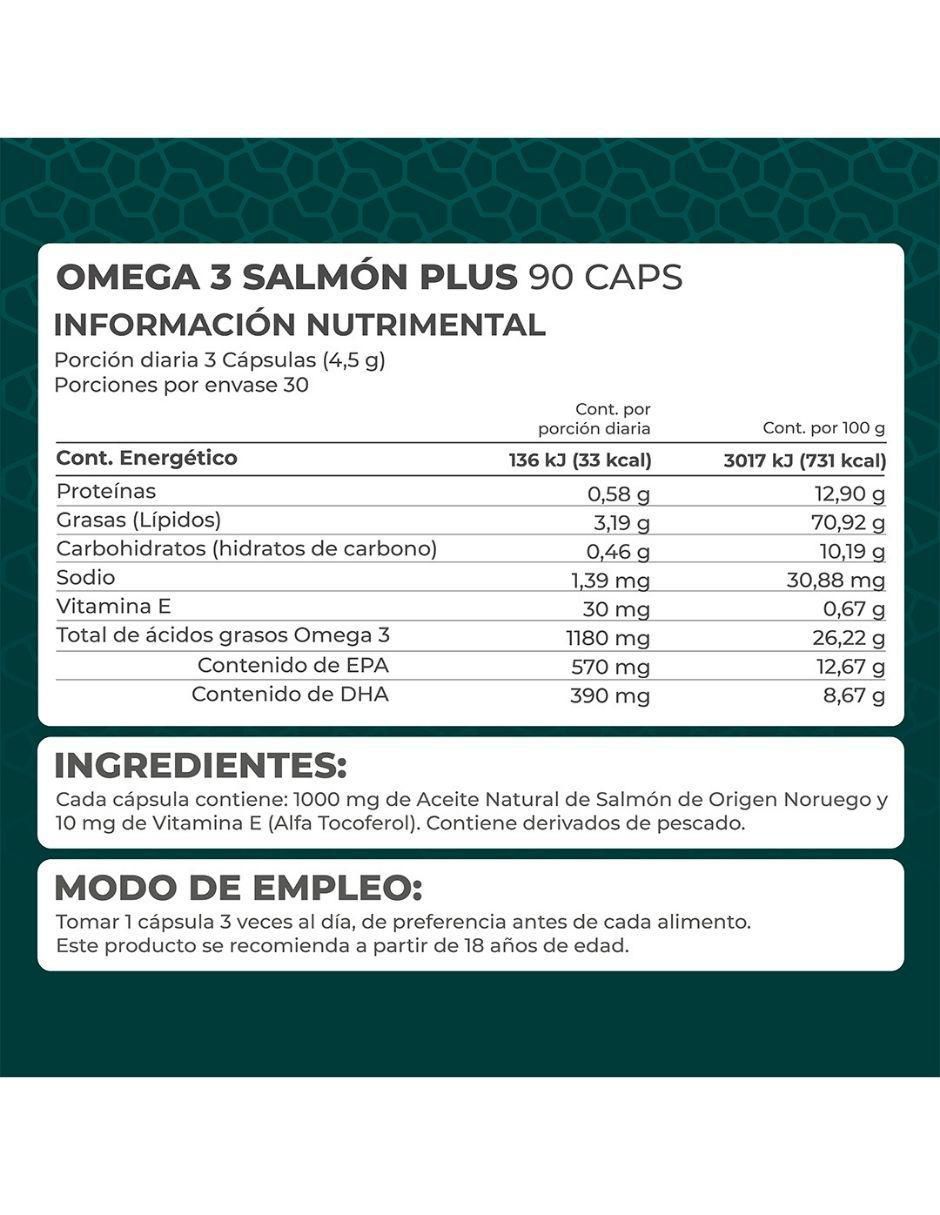 Kit de suplementos alimenticios Salmón Plus Omega 3 con 960 mg de EPA + DHA 90 Cápsulas - Pronat 8