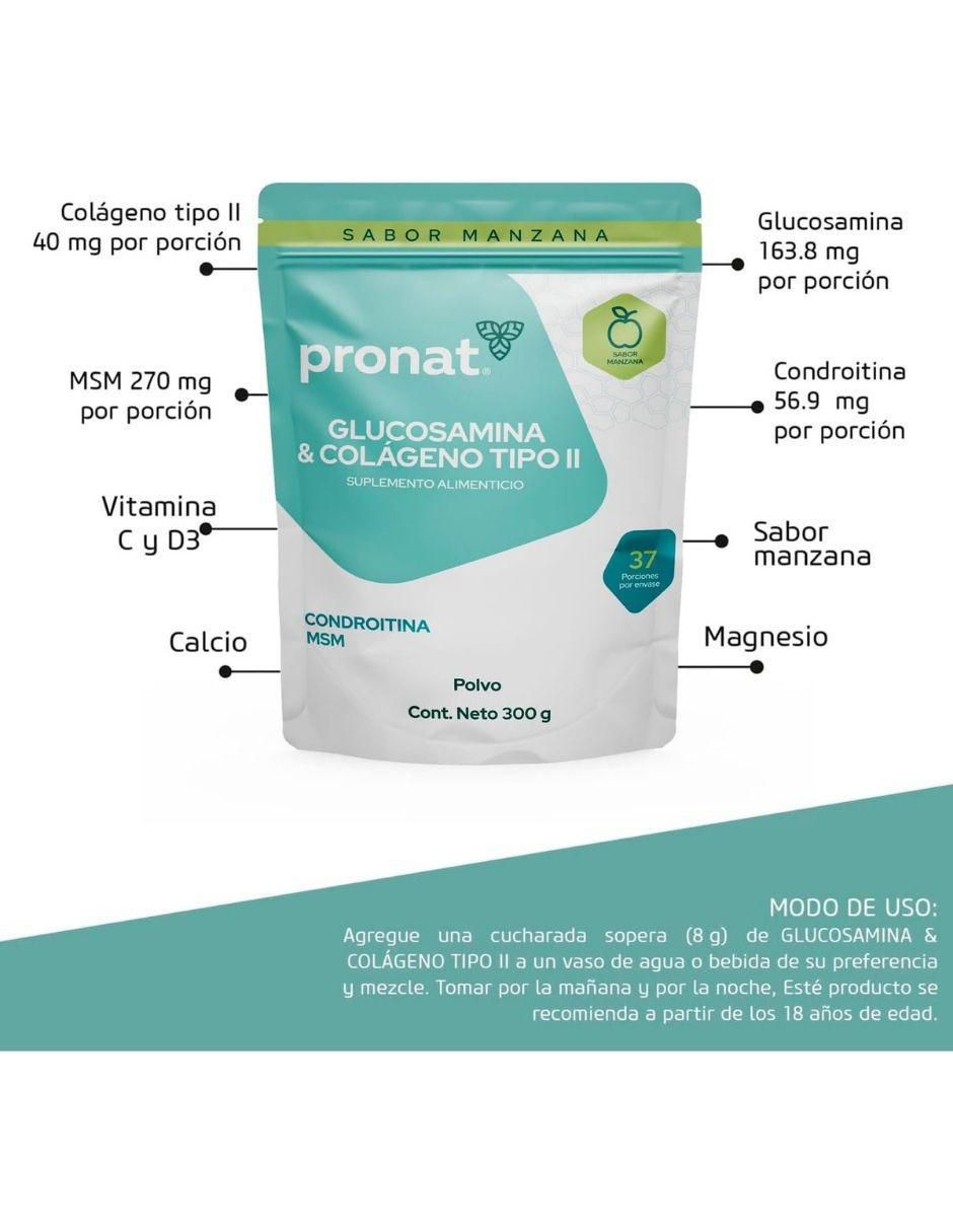 Kit de suplementos alimenticios Glucosamina & Colágeno Tipo 2 - Pronat 5