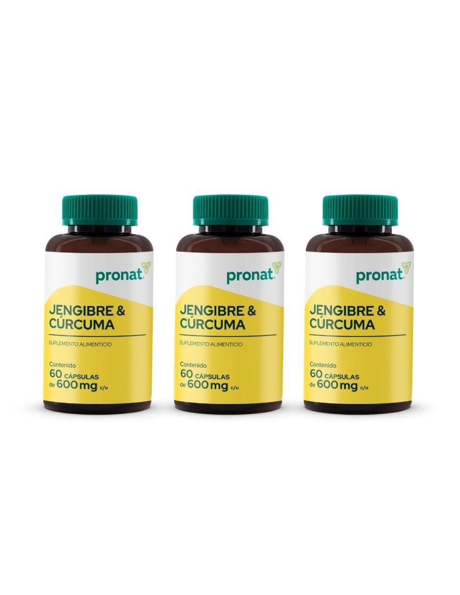 Kit de suplementos alimenticios Jengibre & Cúrcuma 60 Cápsulas - Pronat