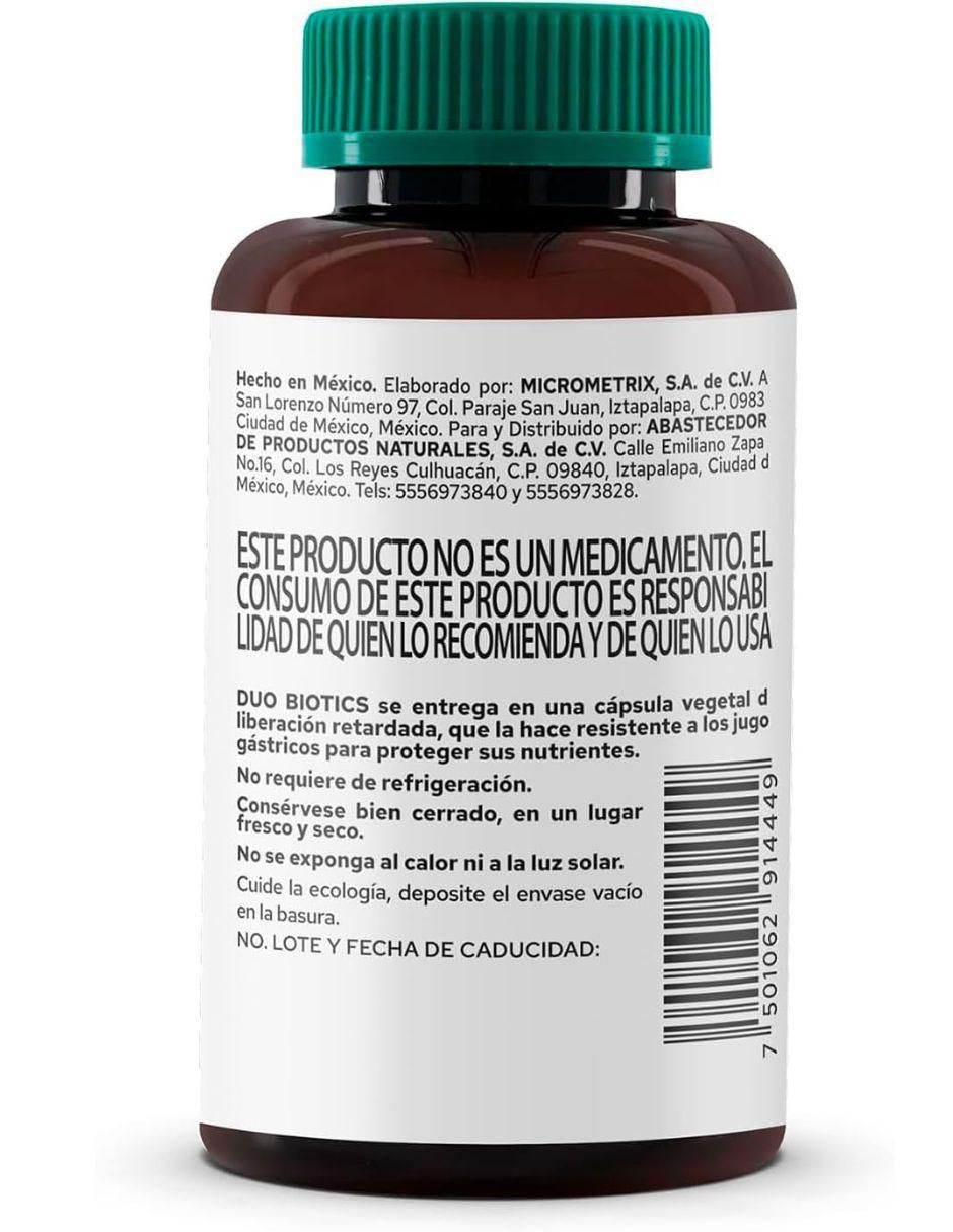 Duo Biotics con inulina de agave, lactobacillus acidophilus 8