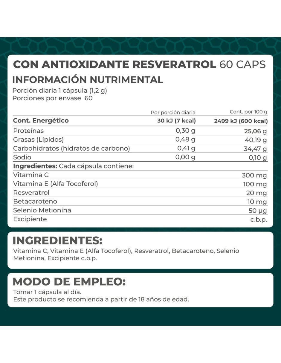 Antioxidante con Resveratrol 3