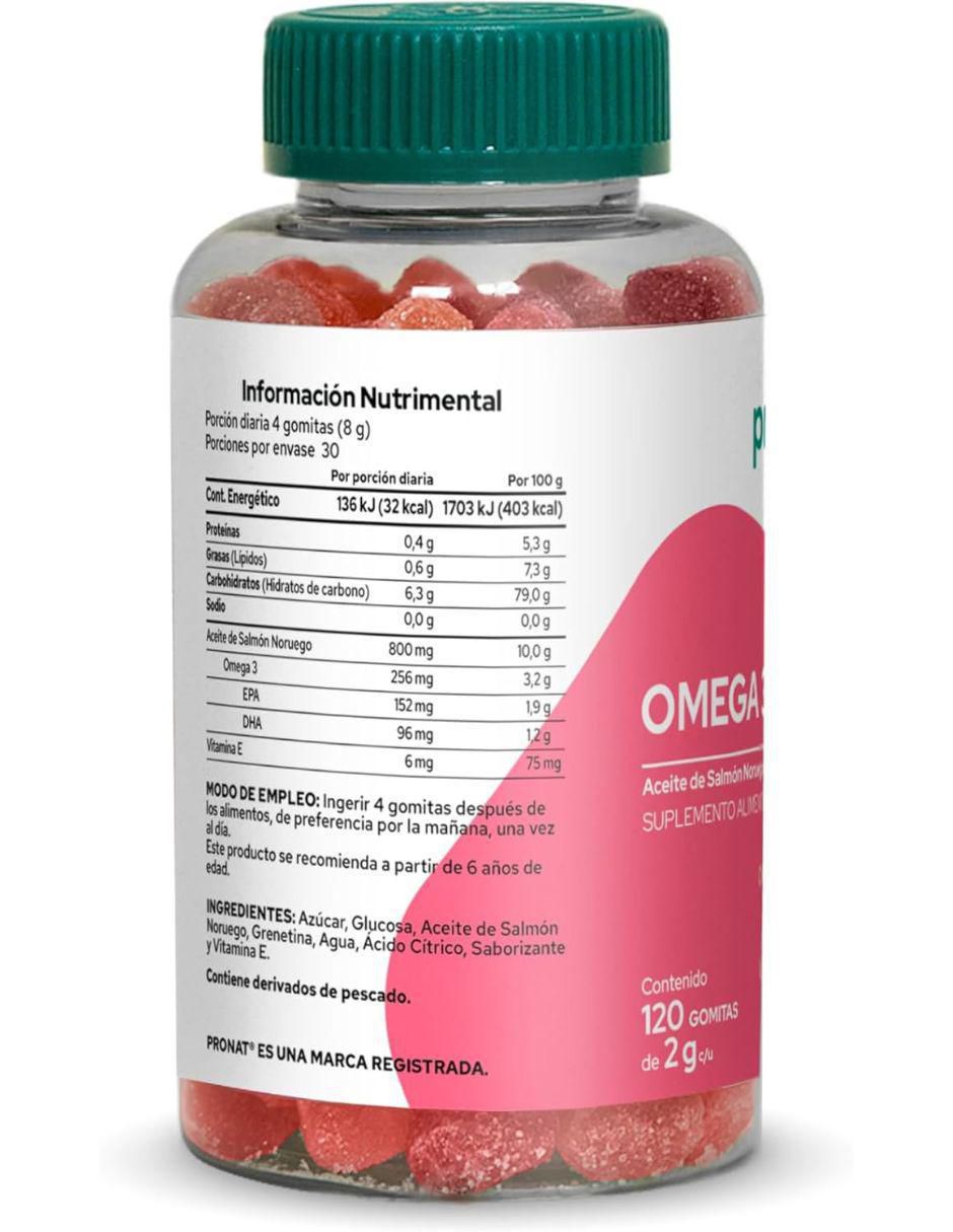 Kit de suplementos alimenticios omega Máximum 90 cápsulas y omega 3 infantil 120 gomitas - Pronat 11