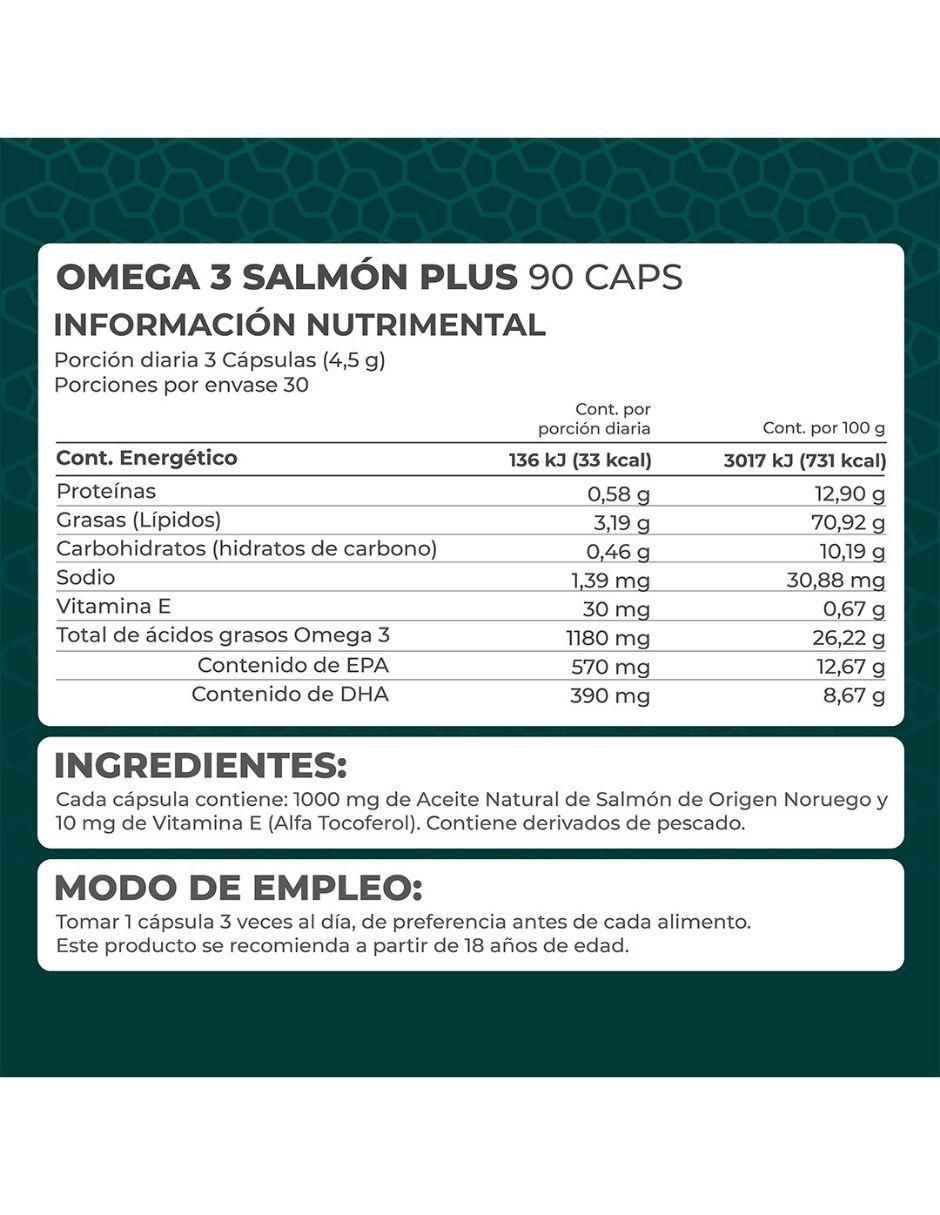 Kit de suplementos alimenticios salmón Plus y Omega 3 15