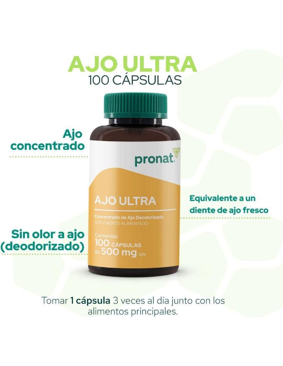 Ajo Ultra con concentrado de ajo de 100 cápsulas 2