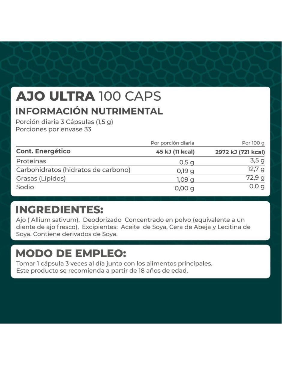 Ajo Ultra con concentrado de ajo de 100 cápsulas 5
