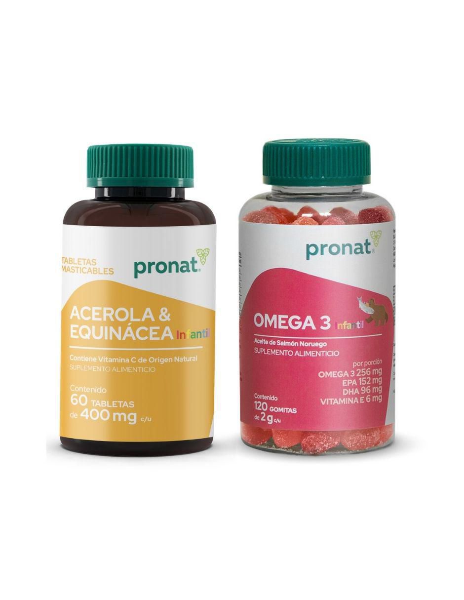 Acerola & Equinácea Kids + Omega 3 con dha, epa y vitamina e sabor frutas