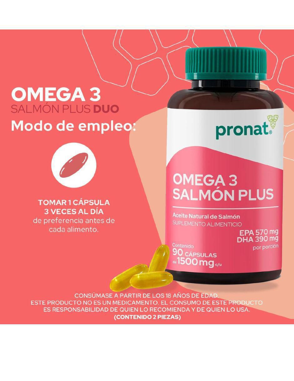 Omega 3 Salmón Plus con dha, epa y vitamina e 3