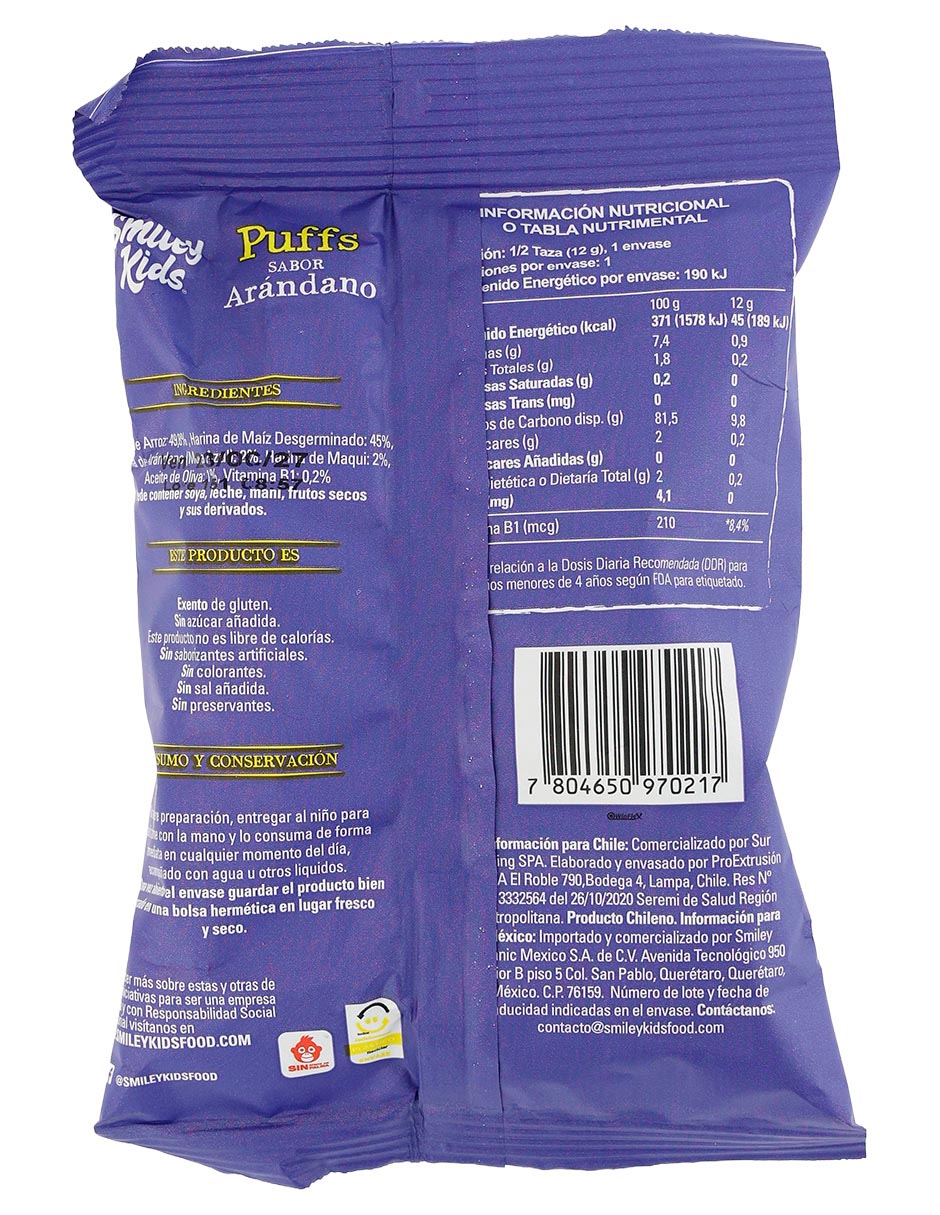 Paquete de snacks Puffs 3