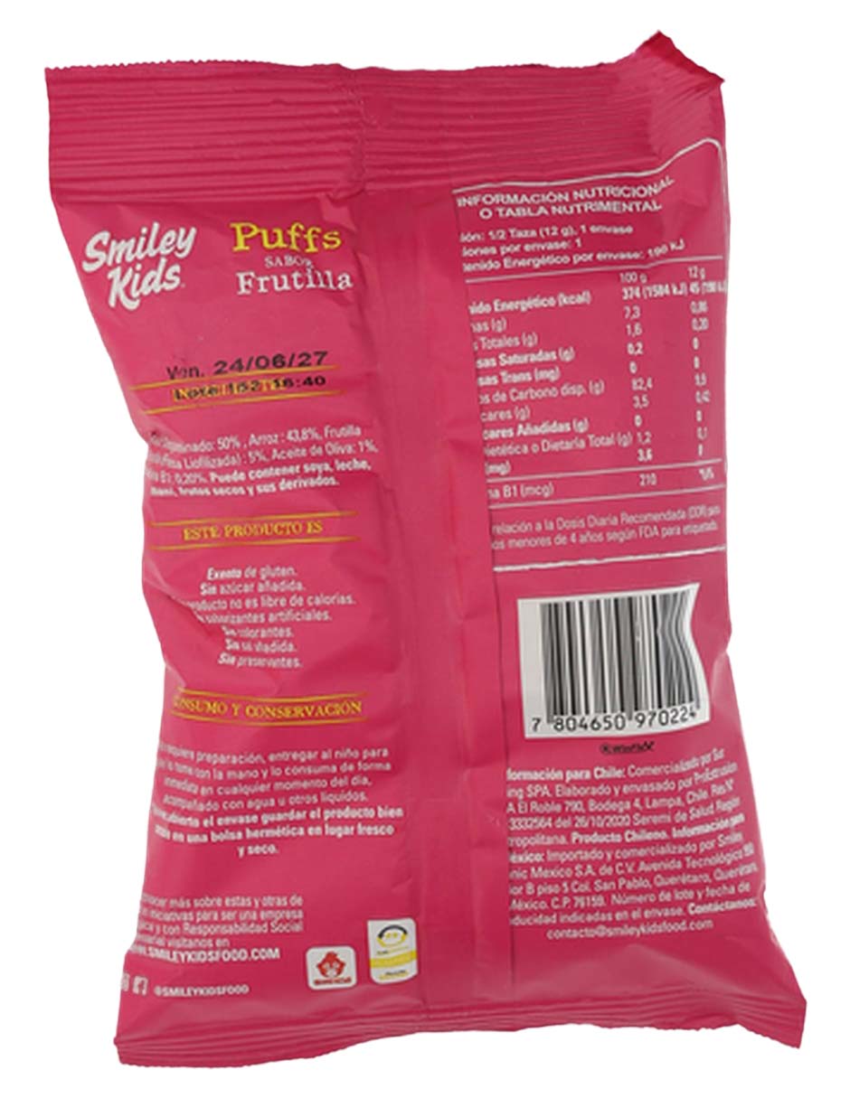 Paquete de snacks Puff Frutilla 3