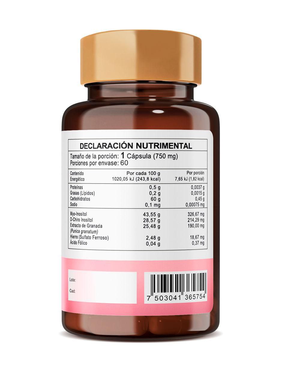 Mio D-Chiro Inositol Neosci con Ácido Fólico + Hierro de 60 cápsulas 2