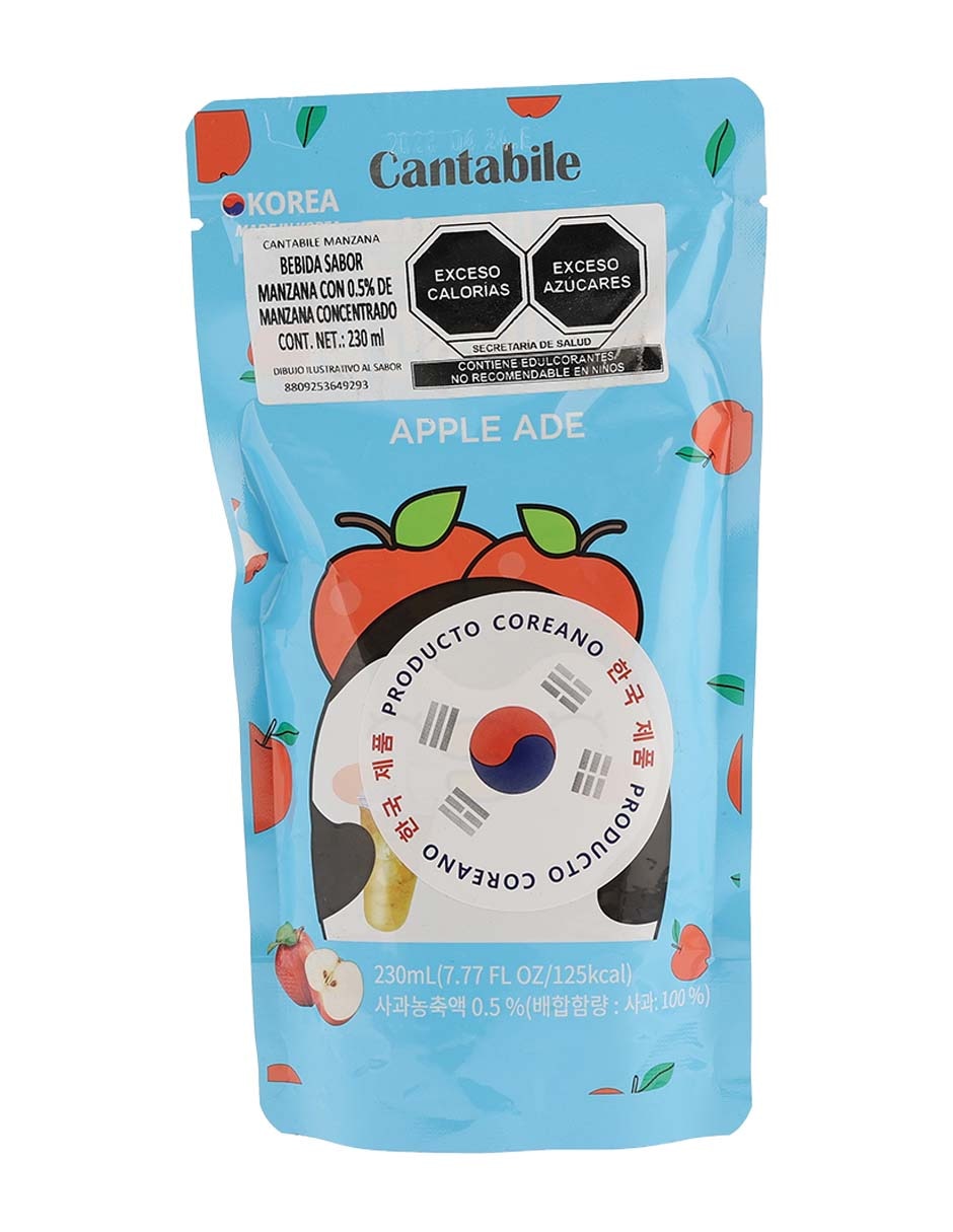 Bebida saborizada sabor manzana