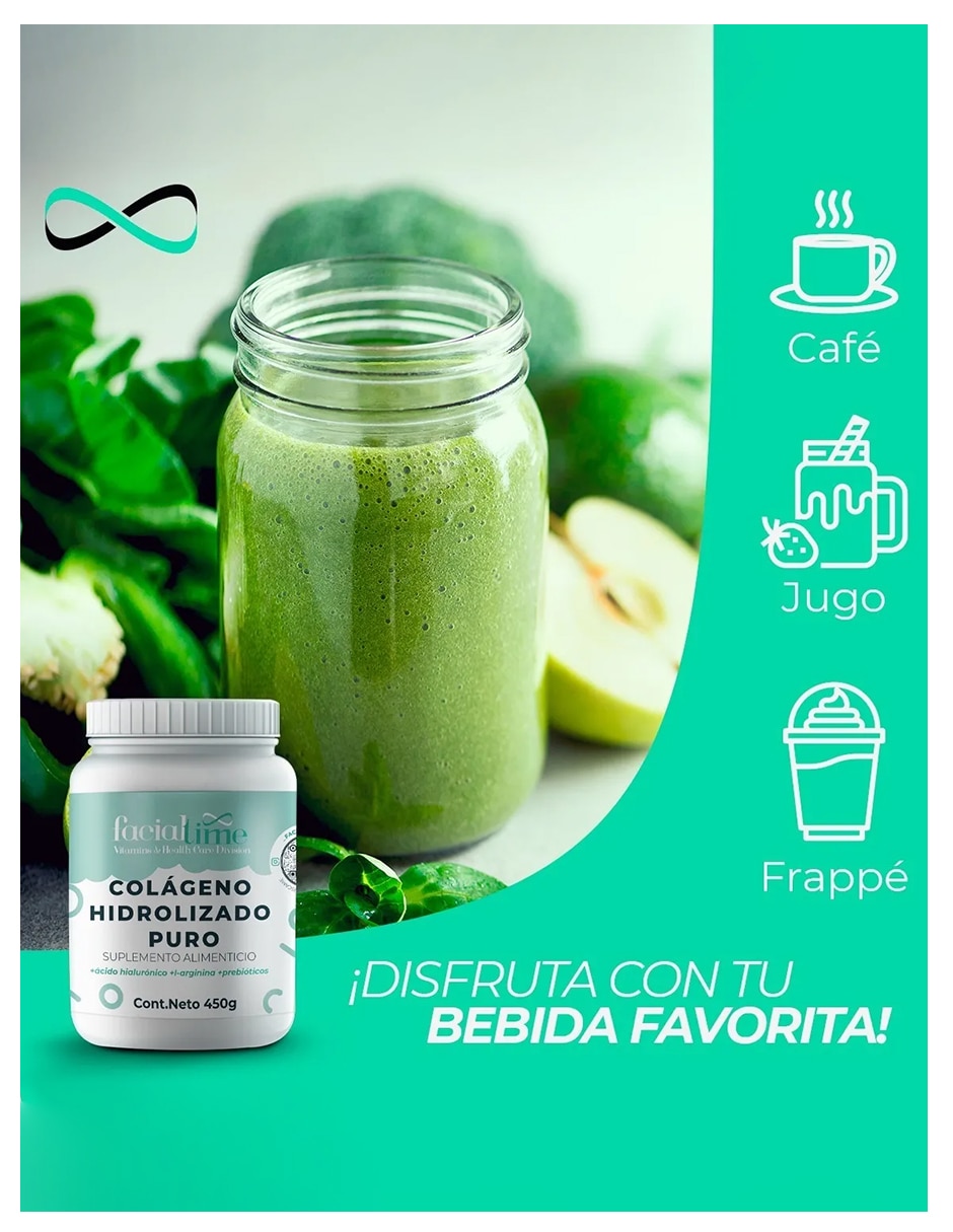 Kit de suplementos alimenticios de Colágeno hidrolizado con biotina más jabón azufre Facialtime 2