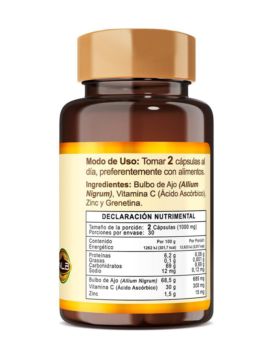 Ajo + Vitamina C con vitamina c de 60 cápsulas 2